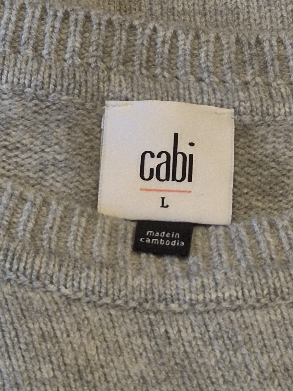 CAbi Gray Bird-Embroidered Crewneck Sweater - Picture 2 of 7